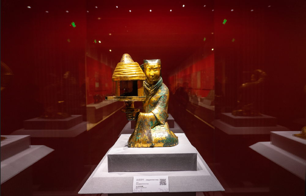 Gilt Bronze Human-Shaped Lamp