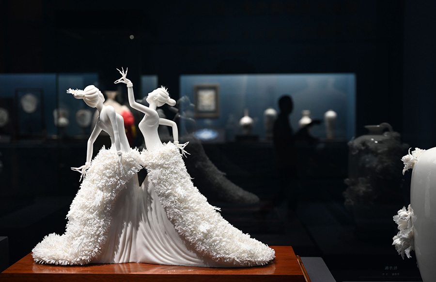 Dehua white porcelain on display at National Museum of China